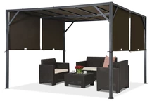 Santorini 4 x 4m marron Garden Point pergola métallique pour terrasse