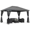 Sardinia 3x3 gazebo en métal avec rideaux Garden Point anthracite