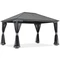 Sardinia 3x3 gazebo en métal avec rideaux Garden Point anthracite