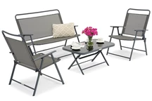 Taranto Garden Point meubles de jardin en métal gris