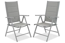 Verona Garden Point set de chaises en aluminium - 2 pièces gris clair