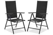 Verona Garden Point set de chaises en aluminium - 2 pièces noir
