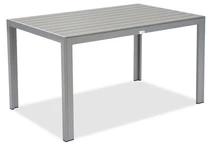 Verona Garden Point table de jardin en polywood aluminium gris clair