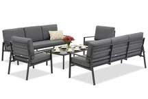 Vigo Coffee 8 anthracite Garden Point ensemble de meubles de jardin de luxe