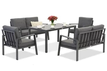 Zakintos Apetito 6 set aluminium anthracite Garden Point