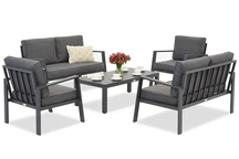 Zakintos Coffee 6 anthracite aluminium set Garden Point