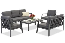 Zakintos Coffee 7 anthracite aluminium set Garden Point