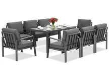 Zakintos Premium 8 anthracite Garden Point meubles de jardin en aluminium