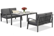 Zakintos Apetito 4 aluminium set with sofas anthracite Garden Point