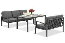 Zakintos Apetito 5 aluminium set with sofas anthracite Garden Point
