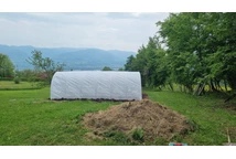 Serre tunnel de jardin bâche pour la culture de végétaux 3x6m blanche