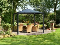 Tonnelle de jardin en aluminium Palermo Palram - Conopia 3 x 3 m Heat Block anthracite
