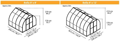 Extension de serres Bella 8x4 Palram - Canopia