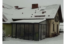 Véranda Sanremo Palram Gris Jardin d'Hiver - Auvent 3 x 4,25 m