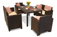 Ensemble de 6 polyrotins marron Nebraska
