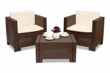 Ensemble en polyrotin marron Colorado Terrace