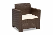 Fauteuil en résine tressée marron Nebraska Bica