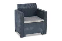 Fauteuil techno rotin Nebraska anthracite