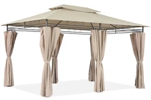 Pavillon de jardin Ibiza 3x4 m crème Garden Point