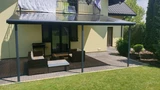 Auvent de terrasse en aluminium Sierra Palram - Canopia 3 x 5,46 m anthracite Heat Block