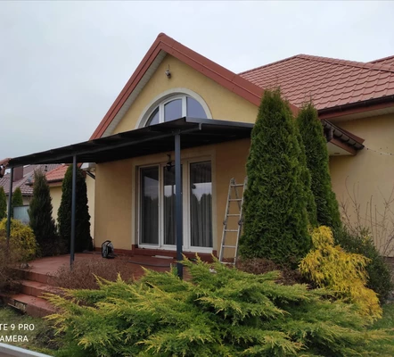 Auvent de terrasse en aluminium Sierra Palram - Canopia 3 x 5,46 m anthracite Heat Block