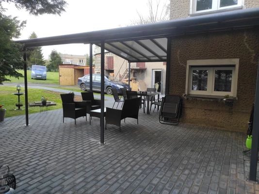 Auvent de terrasse en aluminium Sierra Palram - Canopia 3 x 5,46 m anthracite Heat Block