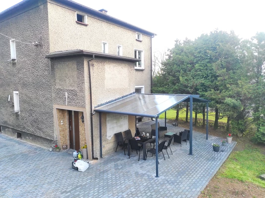 Auvent de terrasse en aluminium Sierra Palram - Canopia 3 x 5,46 m anthracite Heat Block